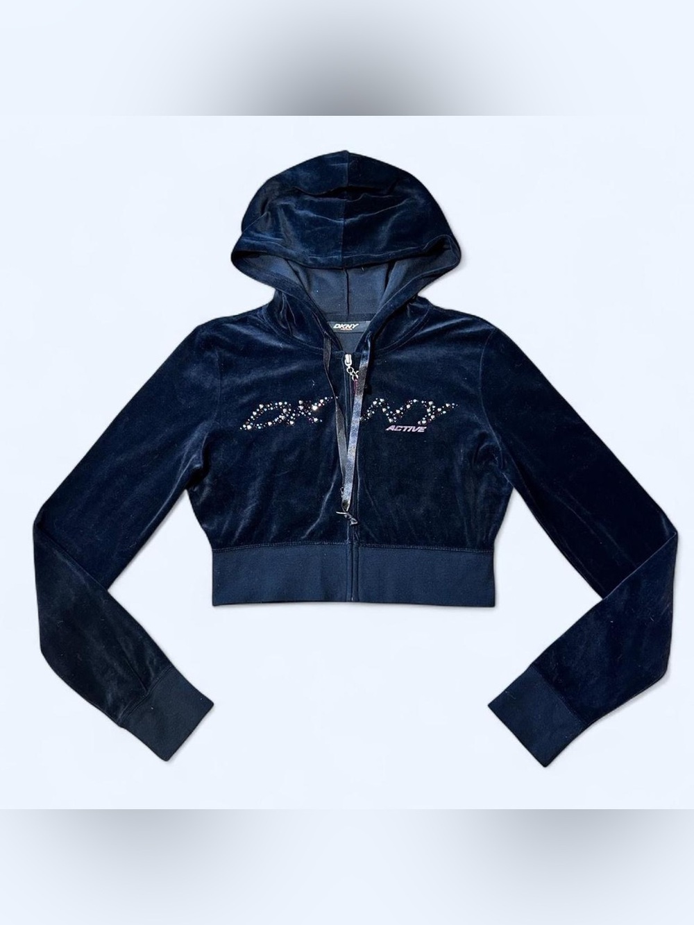 Y2K Black Velour Tracksuit by DKNY!